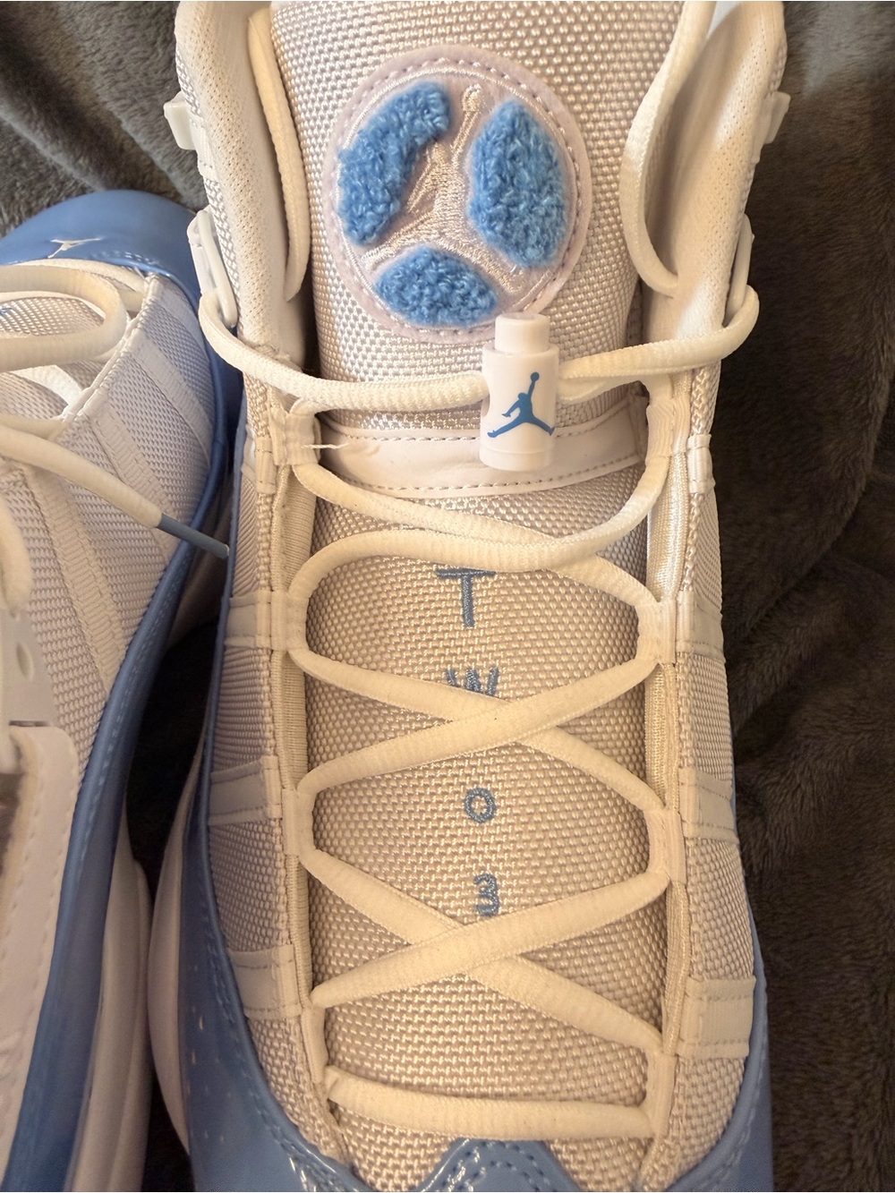 🔥Jordan Men’s 6 Rings- White and University Blue UNC…NO BOX - Picture 7 of 9